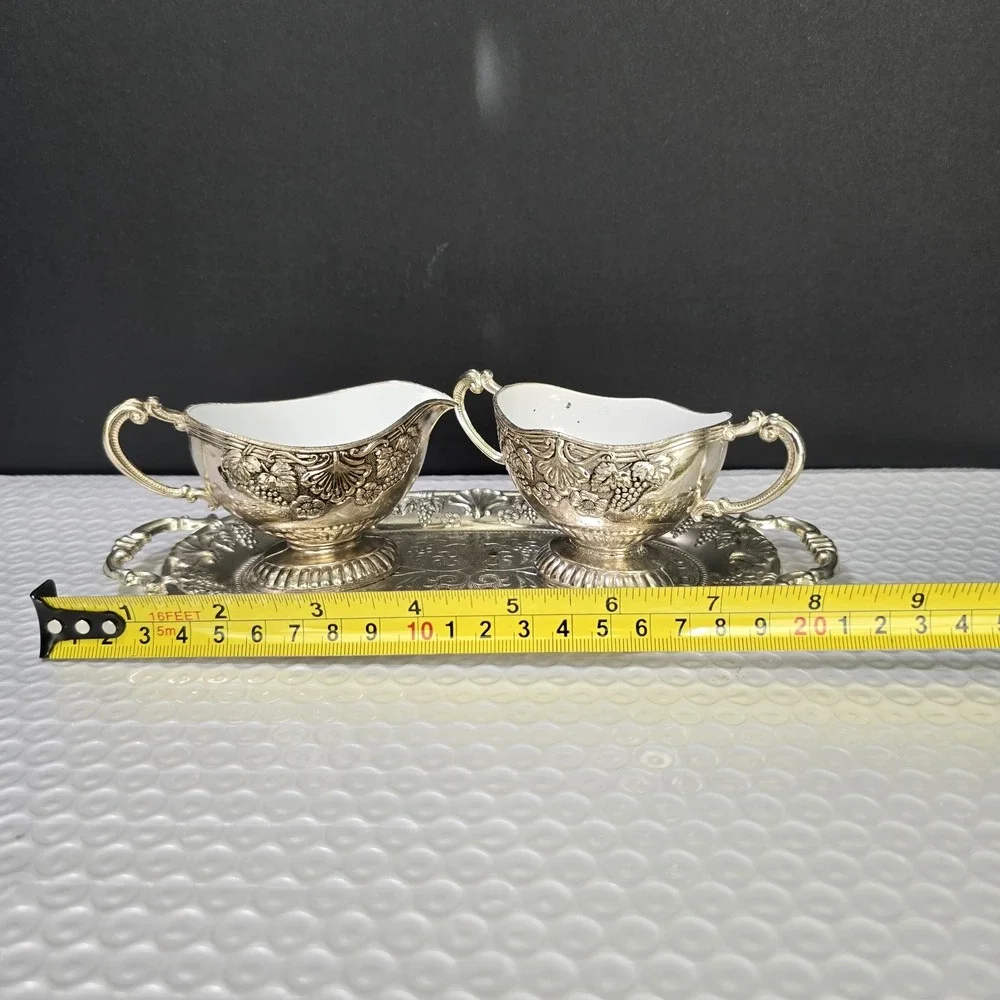 Vtg MCM Sugar Creamer Set With Tray Japan 50s 60s